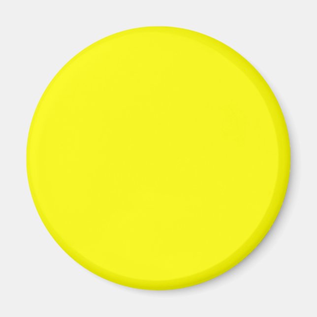 Neon Yellow Solid Colour Magnet (Front)