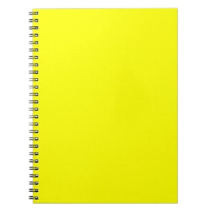 Neon Yellow Solid Colour Notebook