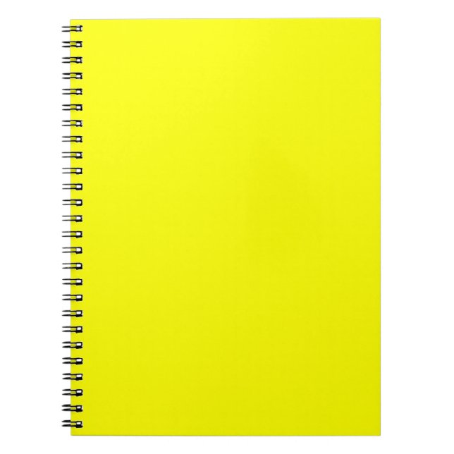 Neon Yellow Solid Colour Notebook (Front)