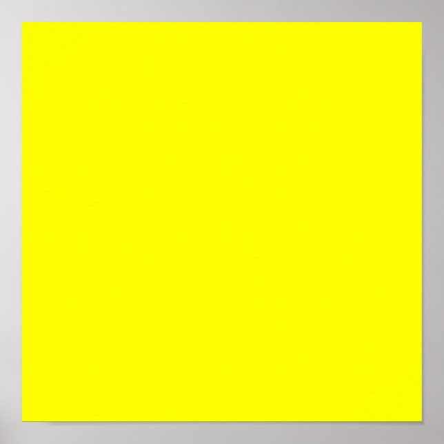 Neon Yellow Solid Colour Poster (Front)
