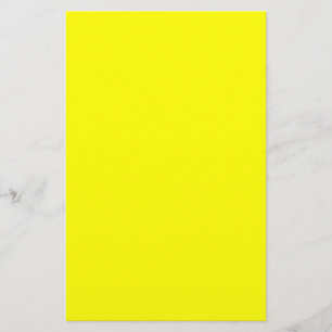Neon Yellow Solid Colour Stationery