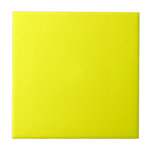 Neon Yellow Solid Colour Tile