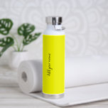 Neon Yellow Solid Colour Water Bottle<br><div class="desc">Neon Yellow Solid Colour Modern Colour.</div>