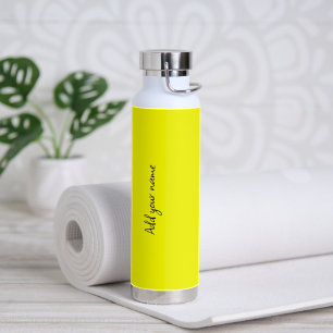 Neon Yellow Solid Colour Water Bottle