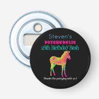 Neon Zebra Baby Animal Funky Cool Birthday Thanks