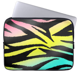 Neon Zebra Electronics Bag