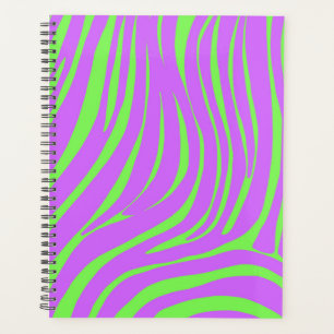 Neon Zebra Pattern Planner Organiser