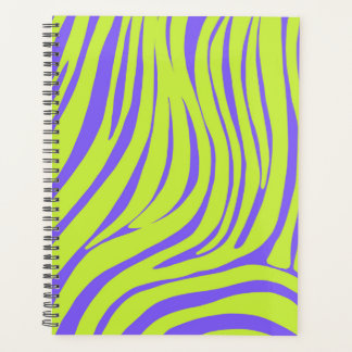 Neon Zebra Pattern Planner Organiser