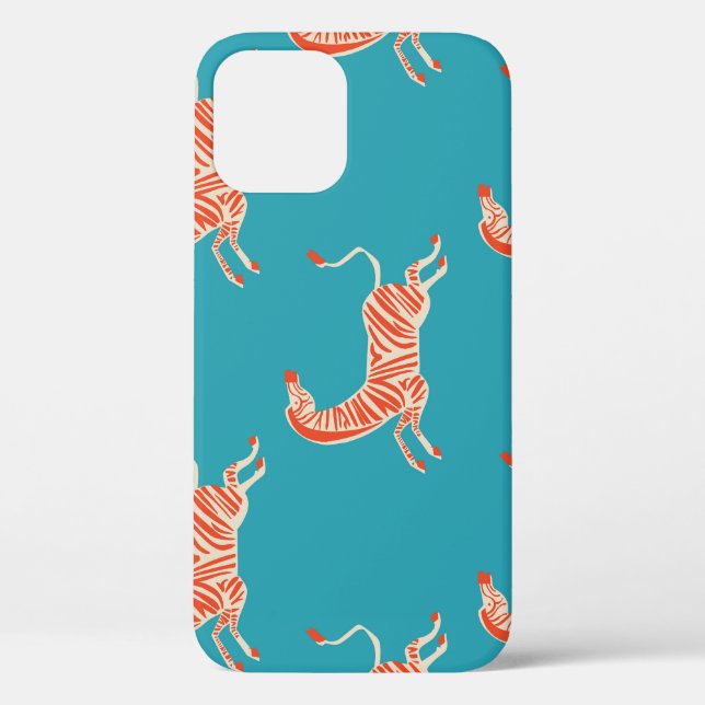 Neon Zebra: Retro Colourful Seamless Case-Mate iPhone Case (Back)