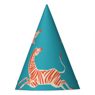 Neon Zebra: Retro Colourful Seamless Party Hat
