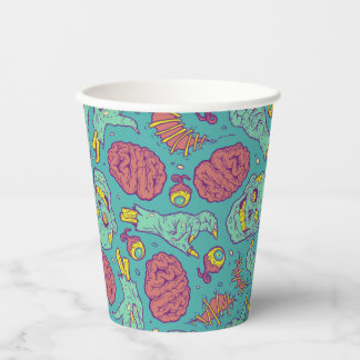 Neon Zombie Paper Cup - Halloween Party