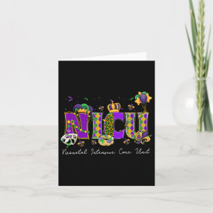 Neonatal Intensive Care Unit Mardi Gras Nicu Nurse Card
