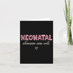 Neonatal Intensive Care Unit Valentine Nicu Nurse  Card