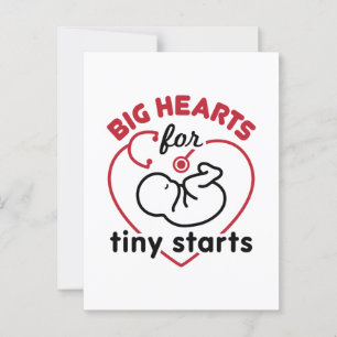 Neonatal NICU Nurse Big Hearts for Tiny Starts Postcard