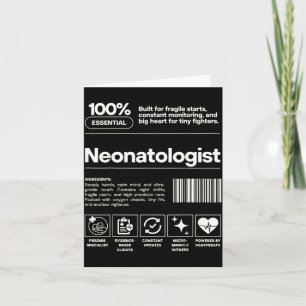 Neonatologist & D Neonatology Gift Nicu Doctor Card