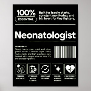 Neonatologist &amp; D Neonatology Gift Nicu Doctor Poster