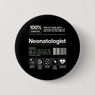 Neonatologist Personalised Neonatology Gift Nicu 6 Cm Round Badge