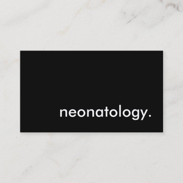 neonatology. business card (Front)