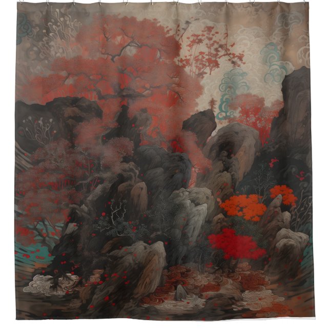 NeoNihonga 002 Shower Curtain (Front)