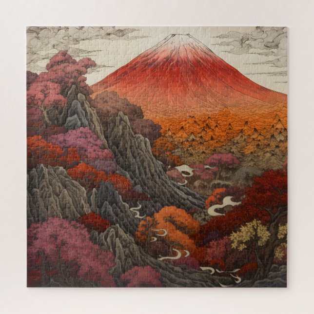 NeoNihonga Fuji 001 Jigsaw Puzzle (Vertical)