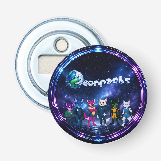 Neonpacks (circle design) bottle opener (Front)