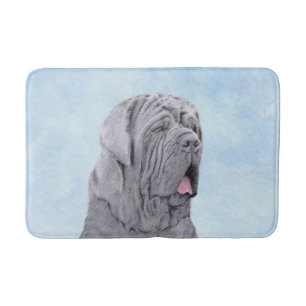 Neopolitan Mastiff Painting - Original Dog Art Bath Mat