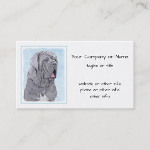Neopolitan Mastiff Painting - Original Dog Art Business Card