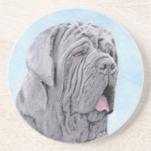 Neopolitan Mastiff Painting - Original Dog Art Coaster