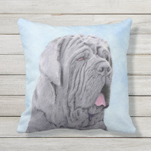 Neopolitan Mastiff Painting - Original Dog Art Cushion