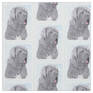 Neopolitan Mastiff Painting - Original Dog Art Fabric