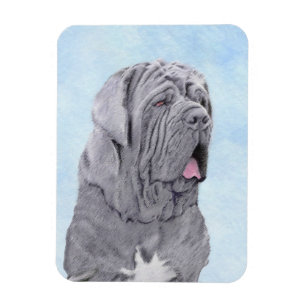 Neopolitan Mastiff Painting - Original Dog Art Magnet