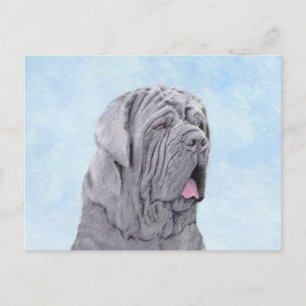Neopolitan Mastiff Painting - Original Dog Art Postcard