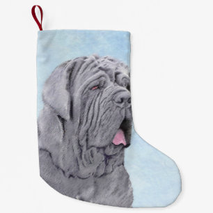 Neopolitan Mastiff Painting - Original Dog Art Small Christmas Stocking