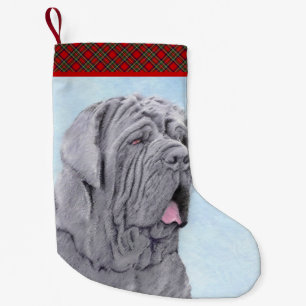 Neopolitan Mastiff Painting - Original Dog Art Small Christmas Stocking