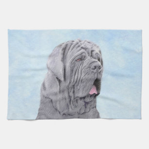 Neopolitan Mastiff Painting - Original Dog Art Tea Towel