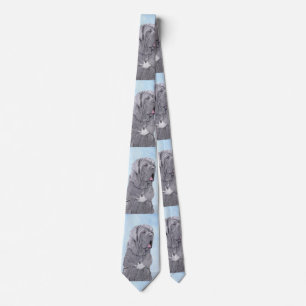 Neopolitan Mastiff Painting - Original Dog Art Tie