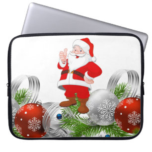 Neoprene Christmas Laptop Sleeve 15 inch, Santa