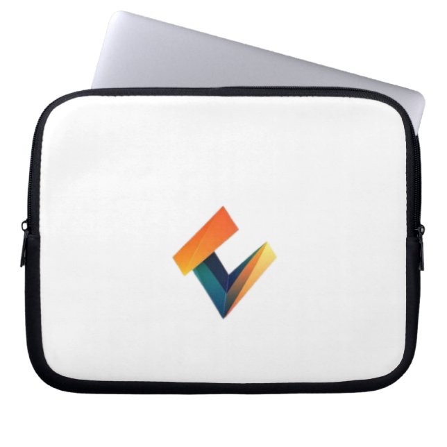  Neoprene Laptop Sleeve 10 inch logo designe. (Front)