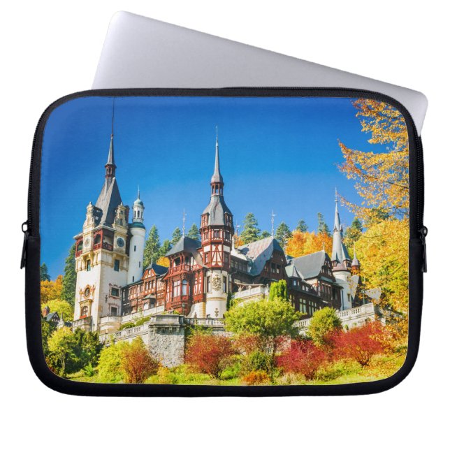Neoprene Laptop Sleeve 10 inch Peles castle Sinaia (Front)