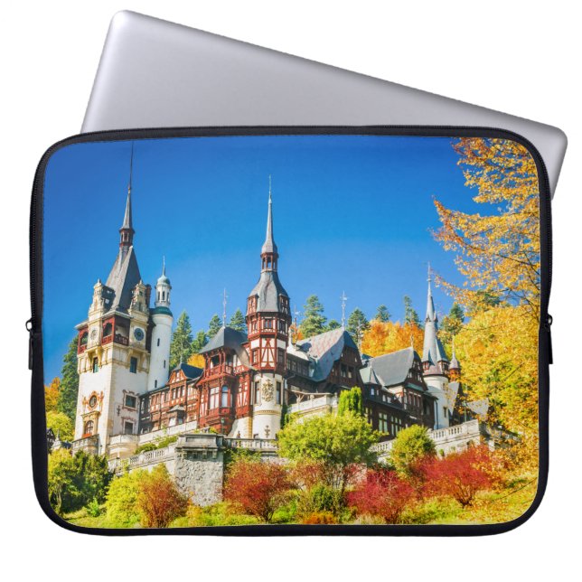 Neoprene Laptop Sleeve 15 inch Peles castle Sinaia (Front)