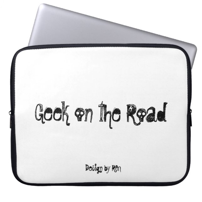 Neoprene pocket for laptop "Geek" by REN Laptop Sleeve (Front)