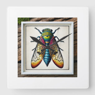 Neoptychodes dorsal view 240824IREF227 - Watercolo Square Wall Clock