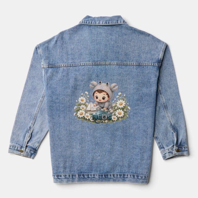 Neos Kawaii Zodiac Cancer Denim Jacket (Back)