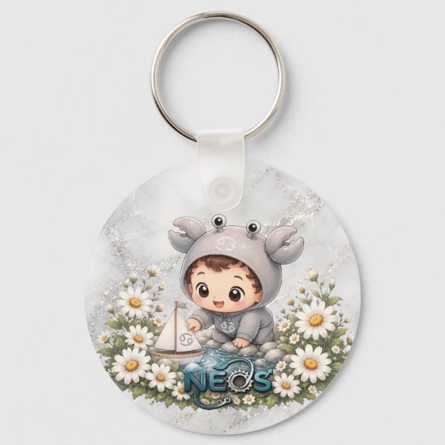 Neos Kawaii Zodiac Cancer Key Ring (Front)