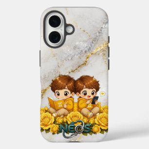 Neos Kawaii Zodiac Gemini iPhone 16 Case