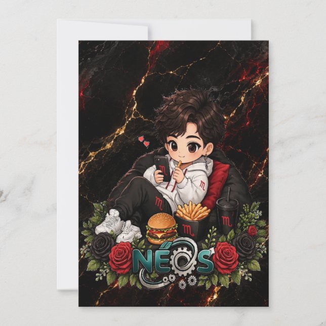 Neos Kawaii Zodiac Scorpio Invitation (Front)