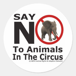 NEPA Animal Adoption Network - Say No To The Circu Classic Round Sticker