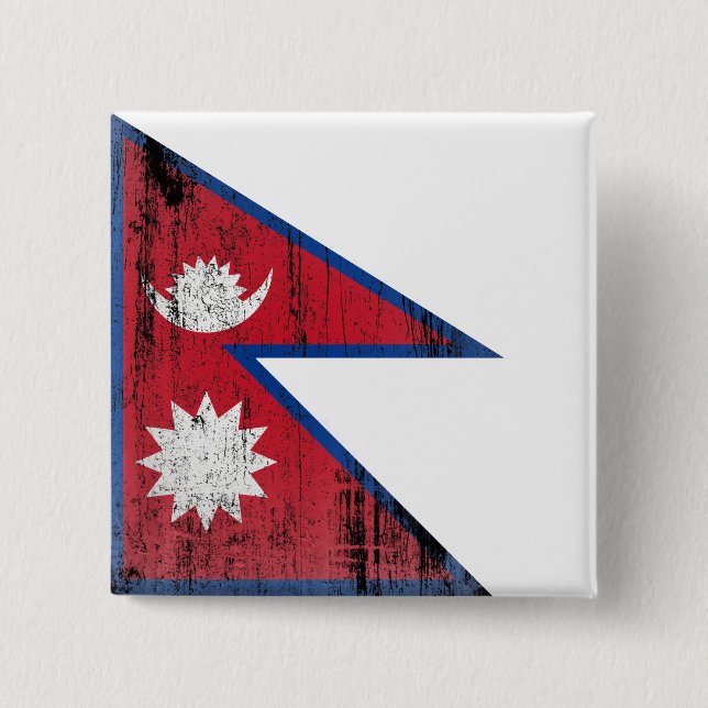 Nepal 15 Cm Square Badge (Front)