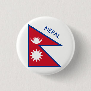 nepal 3 cm round badge