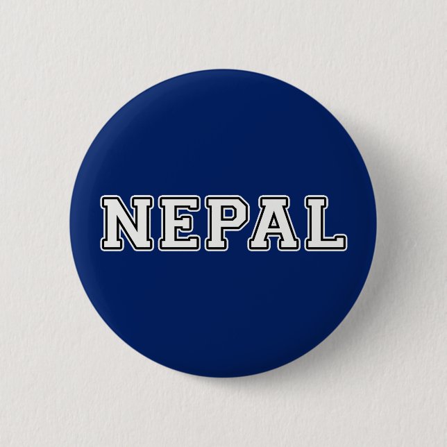 Nepal 6 Cm Round Badge (Front)